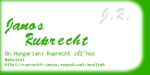 janos ruprecht business card